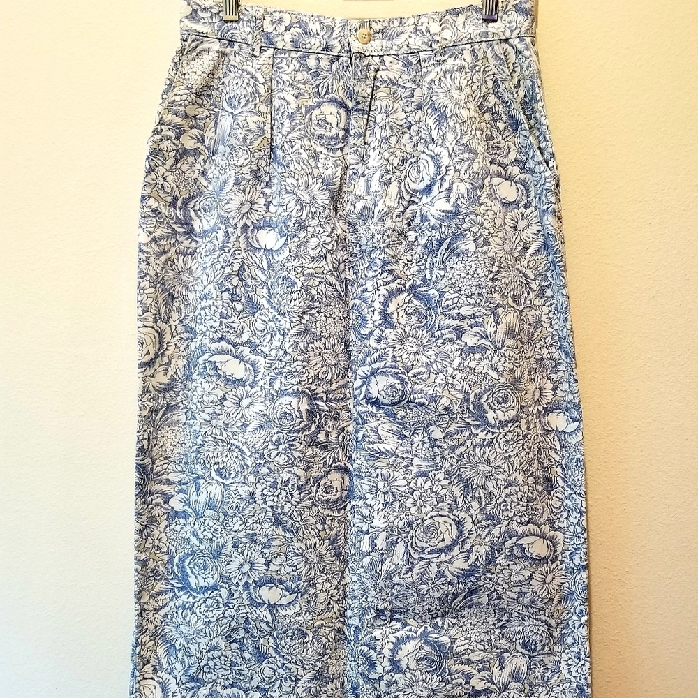 Vintage Willowbend Long Denim Skirt